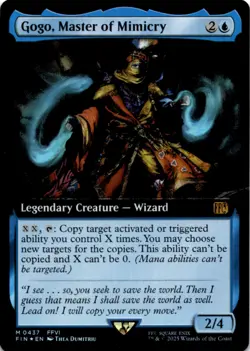 MTG Gogo, Master of Mimicry (Extended Art) Foil NM FINAL FANTASY Magic 437 - Image 1