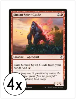 4x Simian Spirit Guide, Time Spiral Remastered, Magic The Gathering MTG NM - Image 1