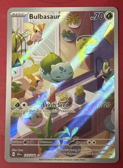 Pokemon TCG Bulbasaur 143/142 Sv07: Stellar Crown Illustration Rare - Image 1