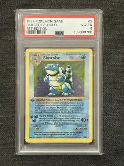 Blastoise 1st Edition PSA 4 Shadowless Holo 1999 Pokemon Base Set 2/102 - Image 1