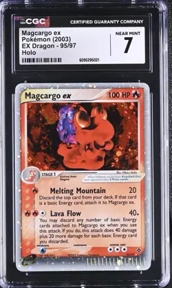 Pokemon TCG Magcargo ex 95/97 EX Dragon Holo PSA 7 NM Near Mint - Image 1