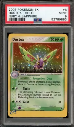 Pokemon Dustox EX Ruby & Sapphire Holo Rare #6 PSA 9 Mint - Image 1