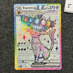 Pokemon TCG Espeon ex SVP 175 Scarlet & Violet Black Star Promo Full Art NM 5 - Image 1