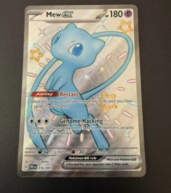 Pokemon TCG Mew EX 216/091 Paldean Fates Full Art Shiny Ultra Rare - Image 1