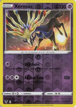 Xerneas Reverse Holo Holo Rare - SWSH04: Vivid Voltage #078/185 Pokemon TCG - Image 1