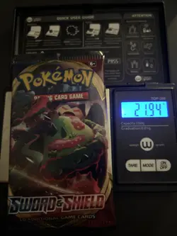 21.94g HEAVY Pokemon TCG: Sword and Shield Base Set Booster Pack - SEALED 820650806513 - Image 1