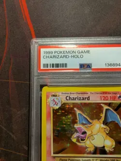 1999 POKEMON BASE SET UNLIMITED #4 CHARIZARD-HOLO PSA 3 - Image 2