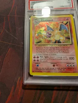1999 POKEMON BASE SET UNLIMITED #4 CHARIZARD-HOLO PSA 3 - Image 4