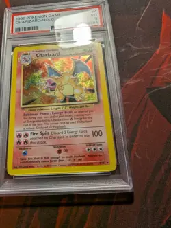1999 POKEMON BASE SET UNLIMITED #4 CHARIZARD-HOLO PSA 3 - Image 5