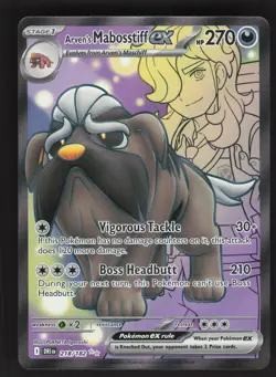 Arven's Mabosstiff ex 218/182 Pokemon TCG Destined Rivals NM - Image 1