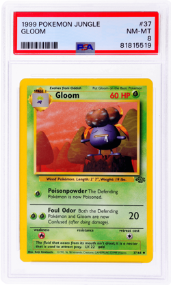 1999 Pokemon Jungle Gloom Holo #37 PSA 8 - Image 1