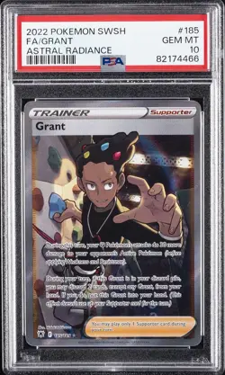 2022 POKEMON SWORD & SHIELD ASTRAL RADIANCE #185 FULL ART/GRANT PSA 10 - Image 1