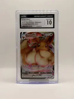 Eevee VMAX Pokemon Black Star Promo Shining Fates ETB CGC GEM MINT 10 - Image 1