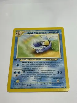 Light Vaporeon 1st Edition Neo Destiny Uncommon 52/105 WOTC Vintage Pokemon - Image 2