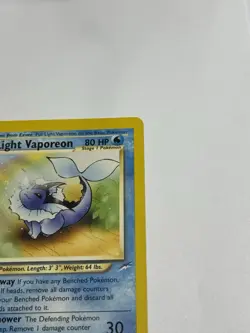 Light Vaporeon 1st Edition Neo Destiny Uncommon 52/105 WOTC Vintage Pokemon - Image 4
