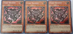 Yugioh 3x Scrap Breaker STOR-EN084 Secret Rare NM (1x 1st Ed & 2x Uimited Ed) - Image 1