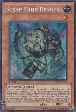 Yugioh! HP Scrap Mind Reader - STBL-EN084 - Secret Rare - 1st Edition Heavily Pl - Image 1
