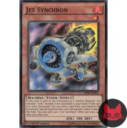 Yugioh Jet Synchron SDSE-EN001 Super Rare 1st Edition NM - Image 1