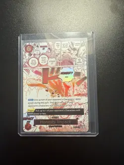 One Piece TCG A Fist of Divine Speed Honesty Impact (Manga Art) OP11-018 R🌟 - Image 1