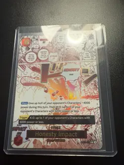 One Piece TCG A Fist of Divine Speed Honesty Impact (Manga Art) OP11-018 R🌟 - Image 2