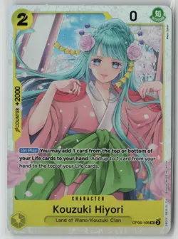 Kouzuki Hiyori OP06-106 One Piece Wings of the Captain Super Rare Near Mint - Image 1