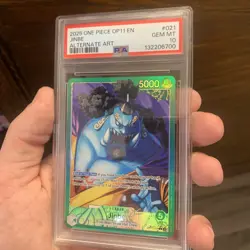 ONE PIECE OP11-021 JINBE FIST OF DEVINE SPEED ALT ART LEADER PSA 10 - Image 3