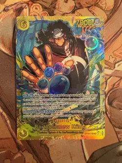 One Piece TCG Bartholomew Kuma Secret Rare Foil Legacy of the Master - Image 1