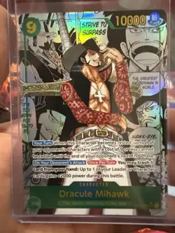 ONE PIECE!! THE AZURE SEAS SEVEN!! MANGA SUPER RARE!! DRACULE MIHAWK!! OP14-119 - Image 1