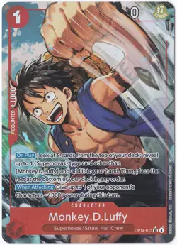 Monkey. D. Luffy Alt Art OP14-013 The Azure Sea's Seven One Piece TCG English - Image 1