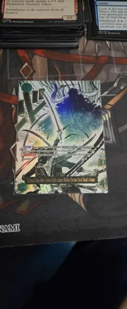 Demon Aura Nine Sword Style Asura Blades Drawn Dead Man's Game Alt Art OP12-037 - Image 1