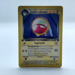 Pokemon TCG Karte - Dunkles Lektrobal 34/82 1. Edition Team Rocket Near Mint NM - Image 1