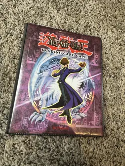 Vtg Yu-Gi-Oh 1996 Seto Kaiba Card Binder Yugioh Black Purple KONAMI Blue Eyes - Image 1