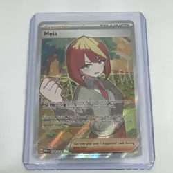 Pokemon TCG Card Mela 140/131 Prismatic Evolutions Ultra Rare Full Art - NM - Image 1