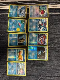 Pokemon WATER TYPE HOLOS lot - 9 TCG Trading Cards - Image 1