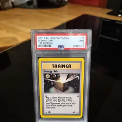 Pokemon Card Energy Ark 75/75 P.M. Neo Discovery 1st Edition 2001 WOTC PSA 9 - Image 1