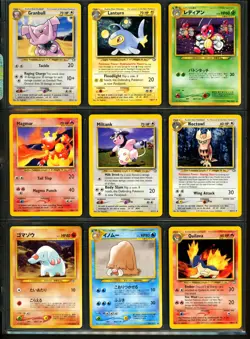 2000 Pokemon NEO GENESIS Set NEAR COMPLETE Uncommon Common NON HOLO Cards Lot NM - Image 3