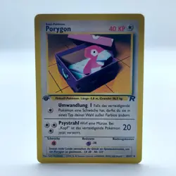 Pokemon TCG Karte - Porygon 48/82 Team Rocket 1. Edition Deutsch NM - Image 1