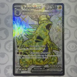 Pokemon TCG Obsidian Flames Tyranitar EX Full Art Ultra Rare Holo Card 211/197 - Image 1