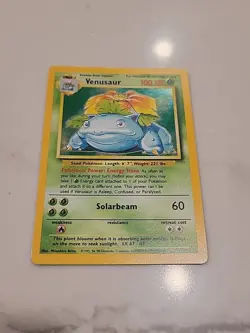 Pokemon TCG Venusaur Base Set Holo Unlimited Rare Card 15/102 - Image 2