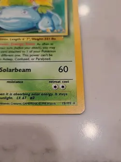 Pokemon TCG Venusaur Base Set Holo Unlimited Rare Card 15/102 - Image 4