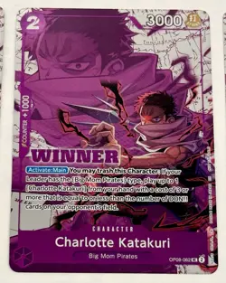 One Piece Charlotte Katakuri Winner (5x) Cards Vol. 3 Promo + 3 Marco Release W - Image 5