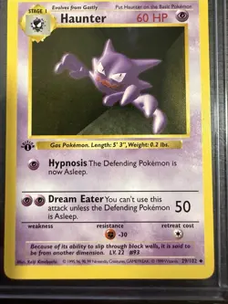 Pokemon TCG Haunter Base Set, 1st Edition Shadowless Card 29/102 - Image 1