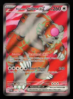 Bloodmoon Ursaluna ex 202/167 Ultra Rare Twilight Masquerade Pokemon Card - Image 1