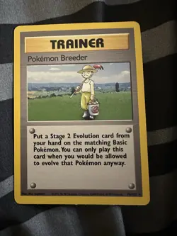 POKEMON TCG Pokemon Breeder 076/102 Base Set Unlimited Vintage Card Rare NM - Image 1