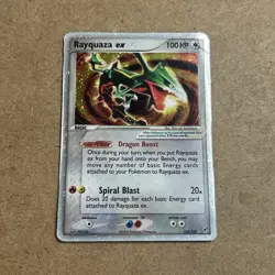 Pokemon EX Rayquaza 102/107 Rare Holo Card Deoxys - Image 1