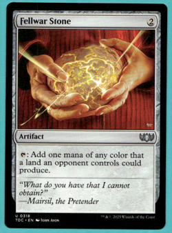 FELLWAR STONE COMMANDER: TARKIR: DRAGONSTORM TDC UNCOMMON ARTIFACT MTG 318 - Image 1
