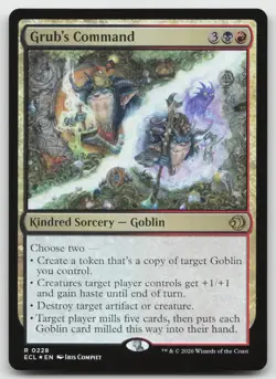 Grub's Command R Foil Lorwyn Eclipsed 228 NM - Image 1