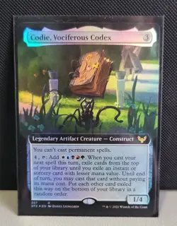 MTG Codie, Vociferous Codex Extended Art Foil (NM) Strixhaven - Image 1