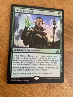 MTG Oath of Nissa - Foil, Oath of the Gatewatch, Lightly Played, English - Image 1