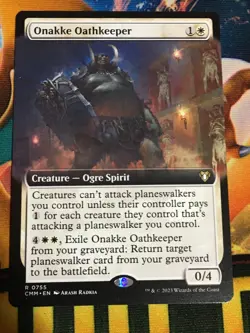 C5237 MAGIC MTG COMMANDER MASTERS ONAKKE OATHKEEPER #0755 NM RARE BORDERLESS - Image 1